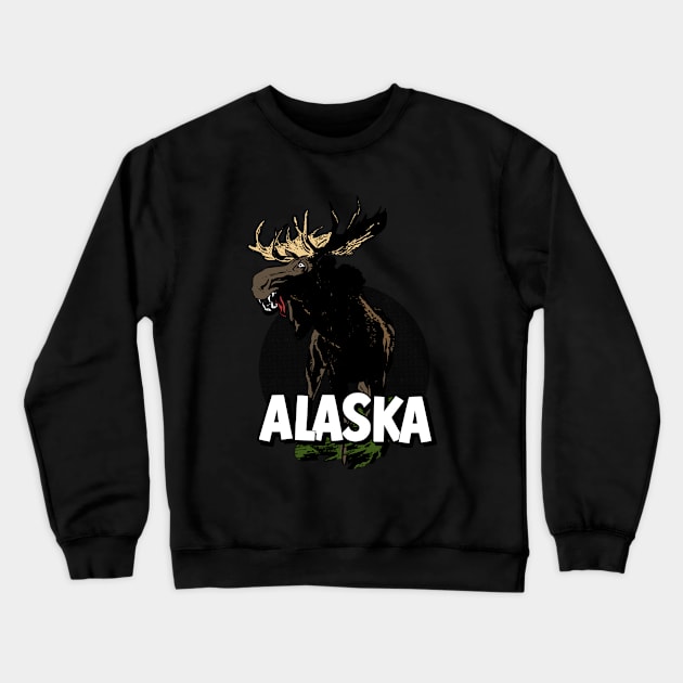 Vintage Alaska Moose Crewneck Sweatshirt by Kujo Vintage